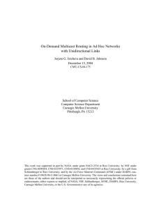 On-Demand Multicast Routing in Ad Hoc Networks with Unidirectional Links