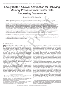 Leaky Buffer: A Novel Abstraction for Relieving Processing Frameworks