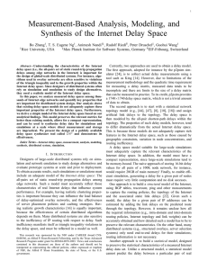 Measurement-Based Analysis, Modeling, and Synthesis of the Internet Delay Space