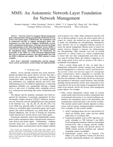 MMS: An Autonomic Network-Layer Foundation for Network Management