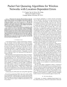 Packet Fair Queueing Algorithms for Wireless Networks with Location-Dependent Errors