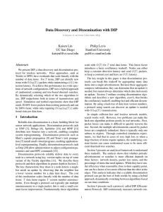 Data Discovery and Dissemination with DIP Kaisen Lin Philip Levis UC San Diego