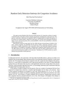 Random Early Detection Gateways for Congestion Avoidance