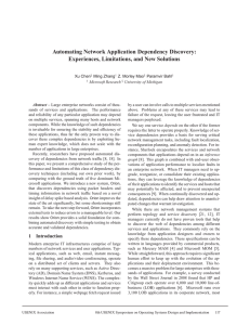 Automating Network Application Dependency Discovery: Experiences, Limitations, and New Solutions