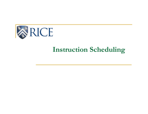 Instruction Scheduling