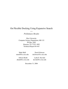 On Flexible Docking Using Expansive Search — Preliminary Results