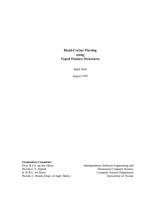Head-Corner Parsing using Typed Feature Structures