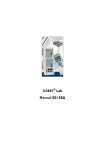 CASSY Lab Manual (524 202) ®
