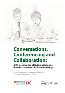 Conversations, Conferencing and Collaboration: A UK investigation of factors influencing