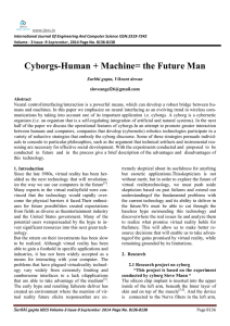 Cyborgs-Human + Machine= the Future Man