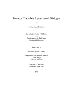 Towards Tractable Agent-based Dialogue