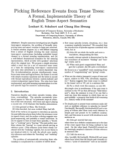 Picking  Reference  Events  from  Tense Trees: