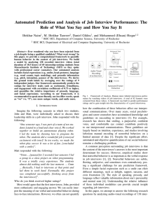 Automated Prediction and Analysis of Job Interview Performance: The