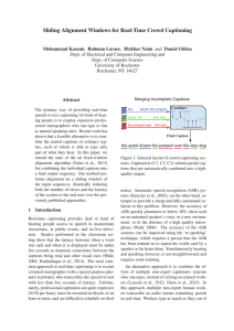 Sliding Alignment Windows for Real-Time Crowd Captioning