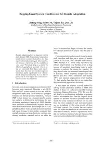 Bagging-based System Combination for Domain Adaptation