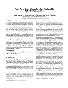 Real-Time Crowd Labeling for Deployable Activity Recognition