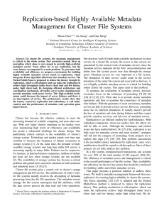 Replication-based Highly Available Metadata Management for Cluster File Systems