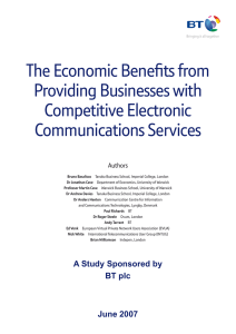 The Economic Benefits from Providing Businesses with Competitive Electronic