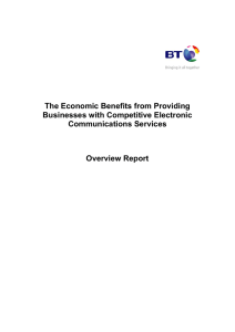 The Economic Benefits from Providing Businesses with Competitive Electronic Communications Services Overview Report