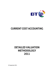 CURRENT COST ACCOUNTING DETAILED VALUATION METHODOLOGY