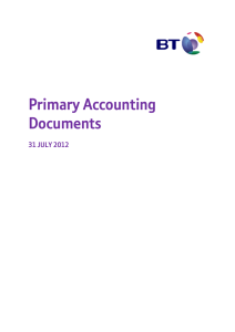 Primary Accounting Documents 31 JULY 2012