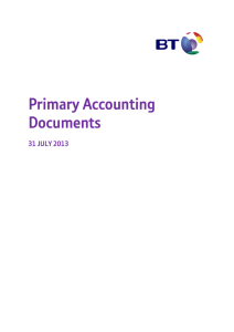 Primary Accounting Documents 31 JULY 2013