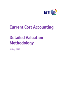 Current Cost Accounting Detailed Valuation Methodology