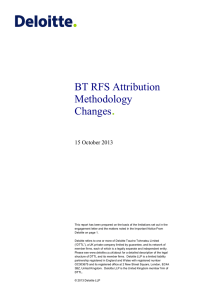 . BT RFS Attribution Methodology Changes