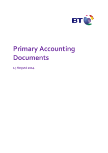 Primary Accounting Documents 15 August 2014