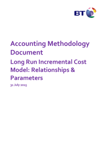Accounting Methodology Document  Long Run Incremental Cost