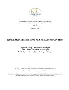   Race and Revitalization in the Rust Belt: A Motor City Story   