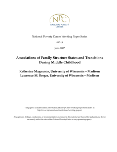 Associations of Family Structure States and Transitions  During Middle Childhood    