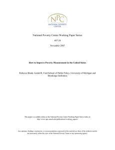 National Poverty Center Working Paper Series