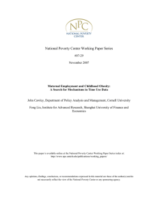 National Poverty Center Working Paper Series