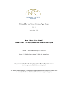 Last Hired, First Fired? Black-White Unemployment and the Business Cycle