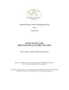 LIVING WAGE LAWS: HOW MUCH DO (CAN) THEY MATTER?