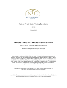 Changing Poverty and Changing Antipoverty Policies
