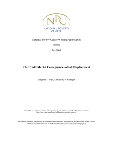 The Credit Market Consequences of Job Displacement  #09-08