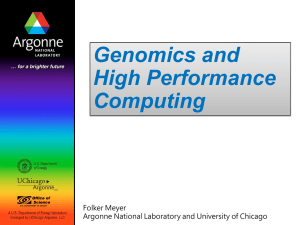 Genomics and High Performance Computing Folker Meyer