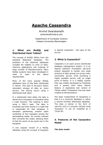 Apache Cassandra  Arvind Dwarakanath