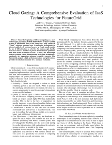 Cloud Gazing: A Comprehensive Evaluation of IaaS Technologies for FutureGrid