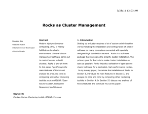 Rocks as Cluster Management  3/28/11 12:03 AM