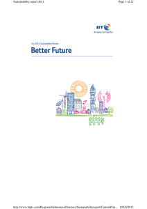 Page 1 of 22 Sustainability report 2011 05/03/2012