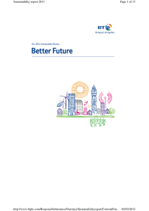 Page 1 of 13 Sustainability report 2011 05/03/2012