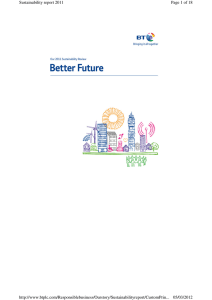 Page 1 of 18 Sustainability report 2011 05/03/2012