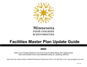 Facilities Master Plan Update Guide 2004