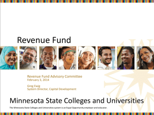 Revenue Fund Minnesota State Colleges and Universities Revenue Fund Advisory Committee