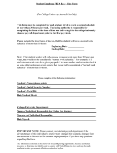 Student Employee FICA Tax – Hire Form