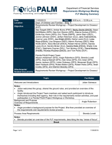    Department of Financial Services Requirements Workgroup Meeting