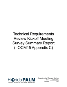 Technical Requirements Review Kickoff Meeting Survey Summary Report